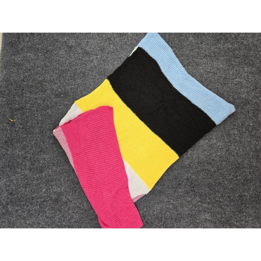 INC Color Block Bright Multicolor One Size 76" x 20" Soft Comfy Winter Scarf